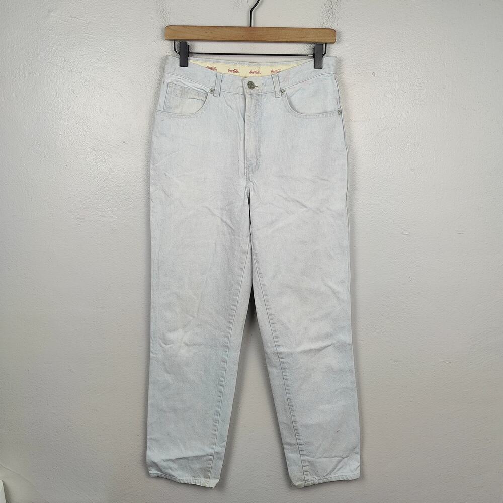 Vintage Coca Cola Jeans Mens 30 Light‎ Wash Straight Fit 80s 90s Official Coke